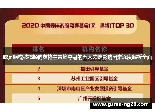 欧足联或被指倾向英格兰最终夺冠的五大关键影响因素深度解析全面